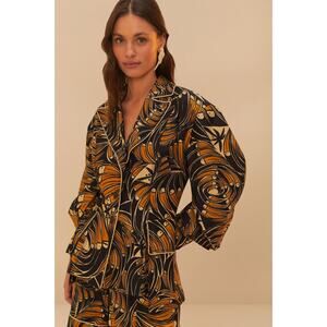 FARM Rio Black Toucans Spirals Blazer - L Black